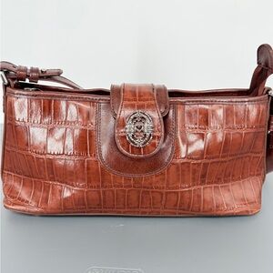 Marc Chantal Y2K Crocodile Faux Leather Single Handle Purse‎